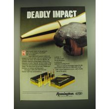 1989 Remington Core-Lokt Ammunition Advertisement - Deadly impact