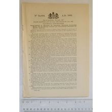 1891 Patent No. 14,854 insulating electrical conducting wires, Cannot, Chiswick