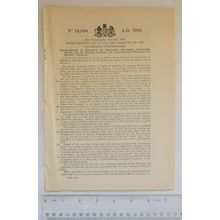 1891 Patent No. 14,854 insulating electrical conducting wires, Cannot, Chiswick