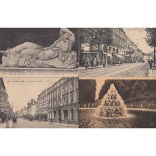 Versailles La Rue De La Paroisse Georges Clemenceau 4x Postcard s