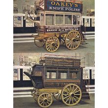 Knife Polish Board Omnibus Victorian London Transport Cart 2x Postcard s