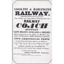 Stockton & Darlington St Helens Shildon Railway Coach Poster Postcard