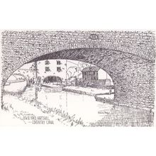 BWB Yard at Hartshill Coventry Canal Sketch Painting Postcard