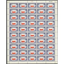 909c, MNH 5¢ Reverse Printing of Flag Colors Error Sheet of 50 - Stuart Katz