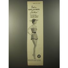 1954 United States Rubber Lastex Advertisement - Proof in Black and White