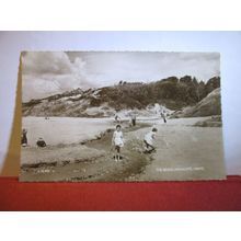 THE BEACH, HIGHCLIFFE, HAMPSHIRE used vintage postcard RP 1962 pm #