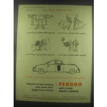 1954 Ferodo Anti-fade brake linings Ad - New Year Resolutions