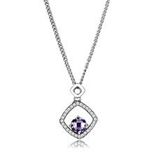 DA229 - High polished (no plating) Stainless Steel Chain Pendant with AAA Gra...