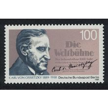 Berlin Carl von Ossietzky journalist and peace activist 1989 MNH SG#B828