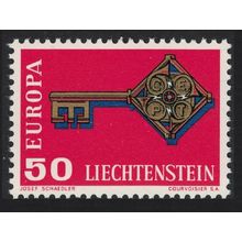 Liechtenstein Key with CEPT in handle Europa 1968 MNH SG#490