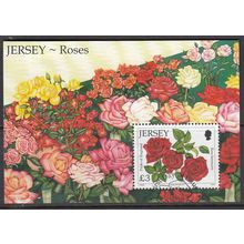 GB JERSEY 2010 Flowers of Jersey/Roses in Bloom £3 Sheet SG MS1524 VFU Ex-FDC