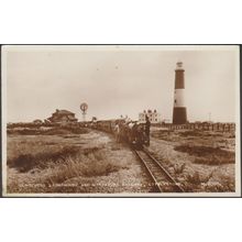 Dungeness Lighthouse & Miniature Railway, Littlestone, 1956 - Valentine's RPPC