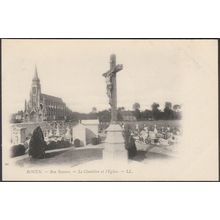 La Cimetière et l'Eglise, Bon Secours, Rouen, c.1900-05 - Lévy CPA LL96