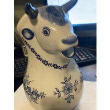 Biltmore Estate Collectibles Delft Cow Pitcher 9 1/2"