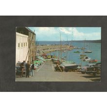 Postcard Wales Pembrokeshire Newquay Jetty and Harbour Old cars cortina,jaguar