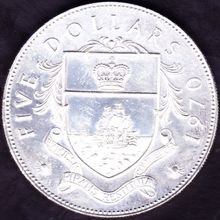 1970 Bahamas $5 Silver Proof Coin