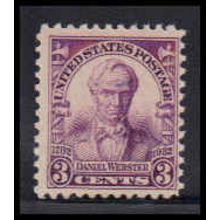 725 3c Daniel Webster Barely Clears MNH O3670