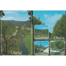 Ouren Ourtal 2x Belgium Aerial Birds Eye Rare Mint Postcard s