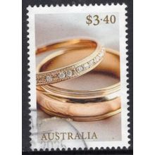 2025: $3.40 CHERISHED CELEBRATIONS, WEDDING RINGS, USED SHEET PERF STAMP 436/7
