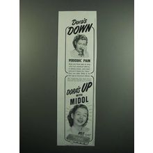 1954 Midol Medicine Ad - Dora's Down