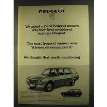 1972 Peugeot 504 Station Wagon Ad - We Asked Owners