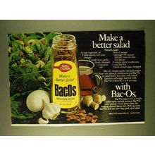 1979 Betty Crocker Bac-Os Ad - Spinach Salad Recipe