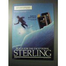 1986 Sterling Cigarettes Ad - Reach for Exceptional
