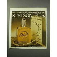 1986 Stetson Cologne Ad - Comfortable, Easy to Wear