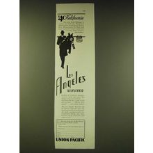 1933 Union Pacific Railroad Ad - $40 to California Los Angeles Limited