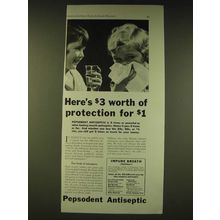 1933 Pepsodent Antiseptic Ad - Here's $3 worth of protection for $1
