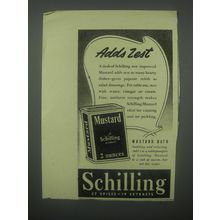 1939 Schilling Mustard Ad - Adds zest