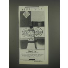 1991 Gamblin Artists' Oil Colors Ad - Fine Oils