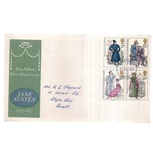 JANE AUSTEN fdc 22nd October 1975 stamps