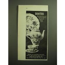 1970 Ebeling & Reuss Booths Fresian Earthenware Advertisement