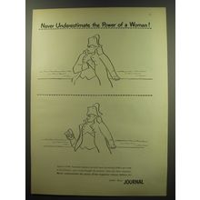 1949 Ladies' Home Journal Magazine Ad - Power of a Woman - Crossing the Delaware