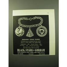 1950 Black, Starr & Gorham Charms Advertisement - World Globe, No Evil