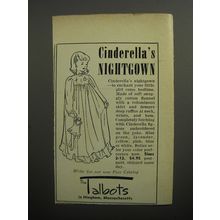 1951 Talbots Cinderella's Nightgown Advertisement