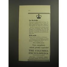 1951 Columbia University Press Book Ad - The Columbia Encyclopedia