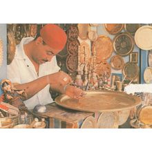 Tunis African Copper Crafts Workers Market Traders Postcard