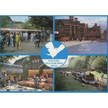 Watford Hertfordshire Nuclear Free Zone Anti War Postcard