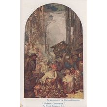 Modern Commerce By Frank Brangwyn Old Painting Postcard