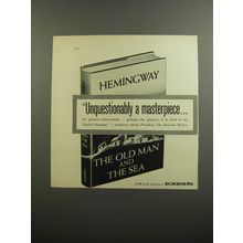 1952 Scribners Book Advertisement - The Old Man and the sea by Ernest Hemingway