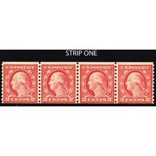 492, Mint NH 2¢ Coil Line Strip of Four CV $153.00 ^ Stuart Katz