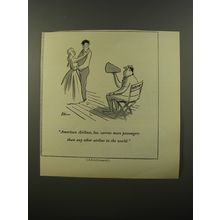 1954 American Airlines Advertisement - Cartoon by Bernard Wiseman - Director
