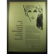 1958 Frances Denney Corrective Preparations Ad - Suddenly you see and feel