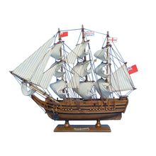 Wooden HMS Bounty Tall Model Ship 15"