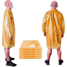 Polyethylene Lab Coats. Pack of 50 Dark Blue Poly Work Gowns 3X-Large. Dispos...