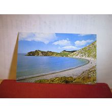 THE BEACH, LULWORTH COVE, DORSET used vintage postcard 1964 pm =