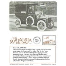 Postcard London Unic W&G Taxi Cab Hulton Photo 1909-1912 Taxicab - Nostalgia