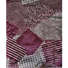 Burnt Maroon faux patchwork Fabric 2 1/4 yard #450